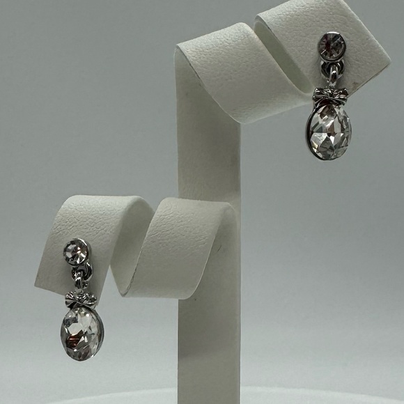 Swarovski Jewelry - Crystal Post Drop Earrings Made with Swarovski Crystals in Silver